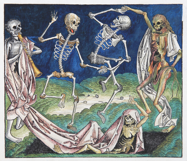 S. 167: Michael Wolgemut, Tanz der Gerippe, 1493 © Grafiksammlung Mensch und Tod, Heinrich-Heine-Universität Düsseldorf