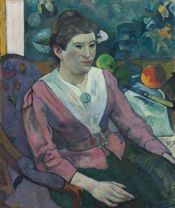 Paul Gauguin: Frau vor einem Stillleben von Cézanne, 1890 Öl auf Leinwand 65,3 x 54,9 cm The Art Institute of Chicago Joseph Winterbotham Collection © bpk/Art Institute of Chicago/Art Resource, NY/Elyse Allen